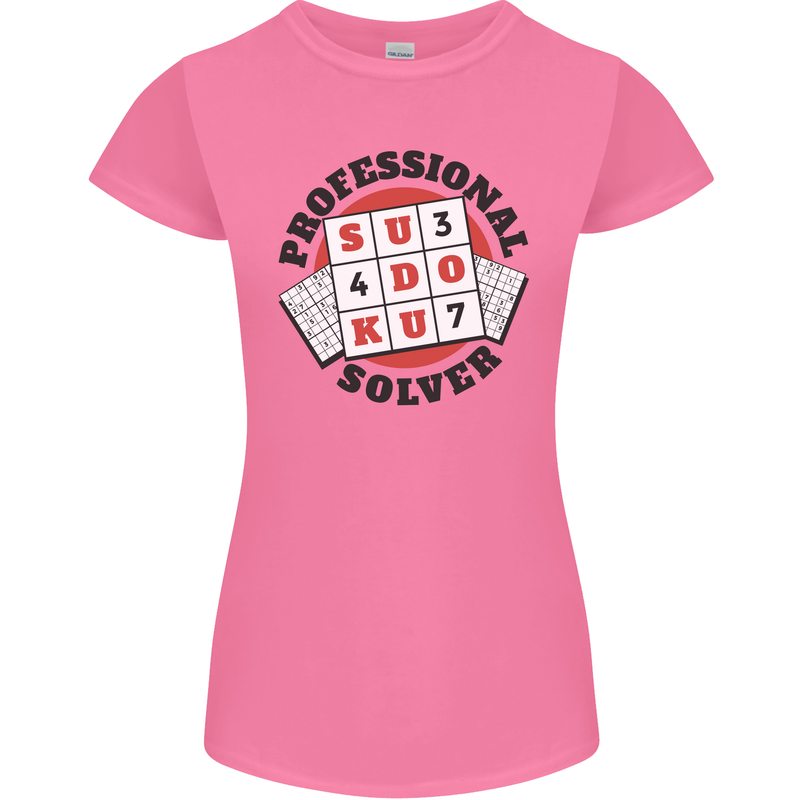 Professional Sudoku Solver Funny Womens Petite Cut T-Shirt Azalea