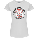 Professional Sudoku Solver Funny Womens Petite Cut T-Shirt White