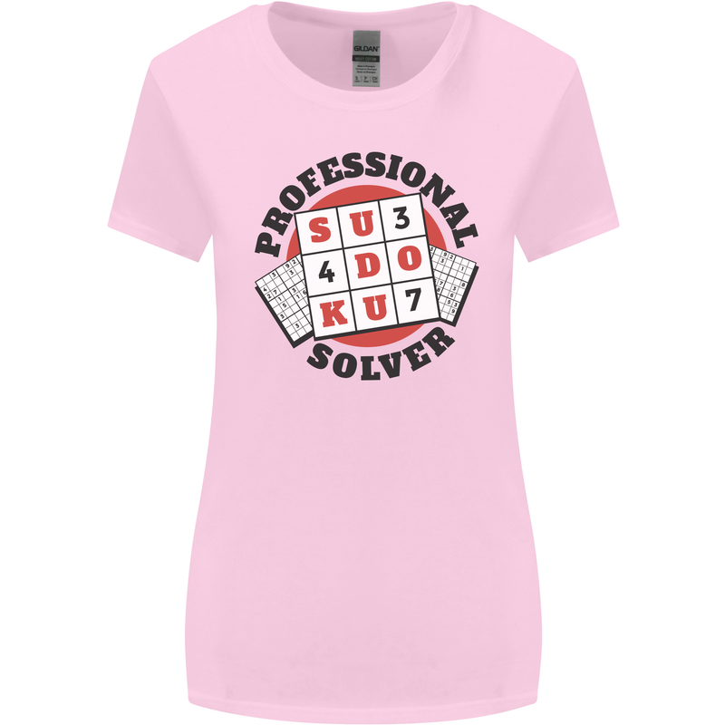 Professional Sudoku Solver Funny Womens Wider Cut T-Shirt Light Pink