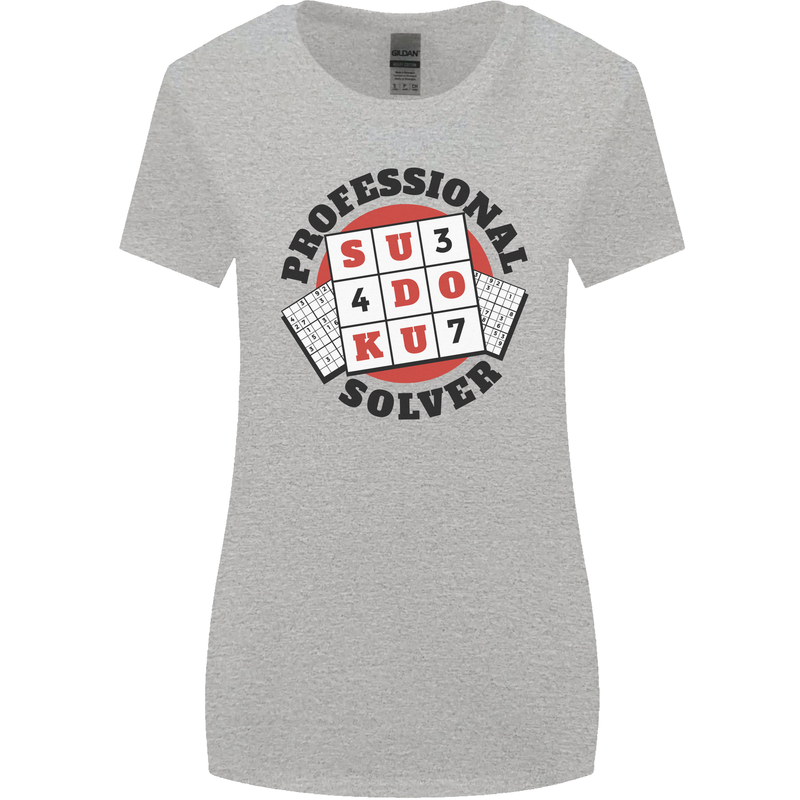 Professional Sudoku Solver Funny Womens Wider Cut T-Shirt Sports Grey