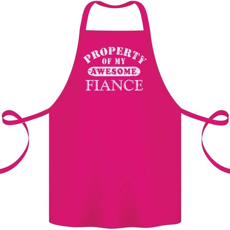 Property of My Awesome Fiance Cotton Apron 100% Organic Pink