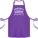 Property of My Awesome Fiance Cotton Apron 100% Organic Purple