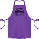 Property of My Awesome Fiance Cotton Apron 100% Organic Purple