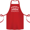 Property of My Awesome Fiance Cotton Apron 100% Organic Red