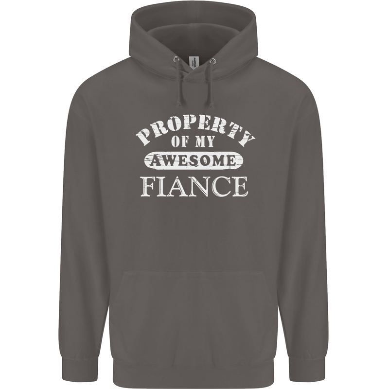 Property of My Awesome Fiance Mens 80% Cotton Hoodie Charcoal