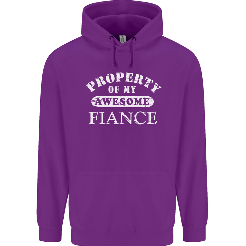 Property of My Awesome Fiance Mens 80% Cotton Hoodie Purple
