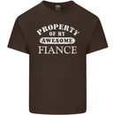 Property of My Awesome Fiance Mens Cotton T-Shirt Tee Top Dark Chocolate