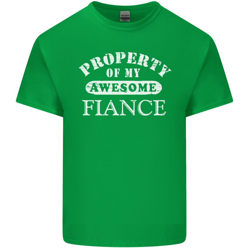 Property of My Awesome Fiance Mens Cotton T-Shirt Tee Top Irish Green