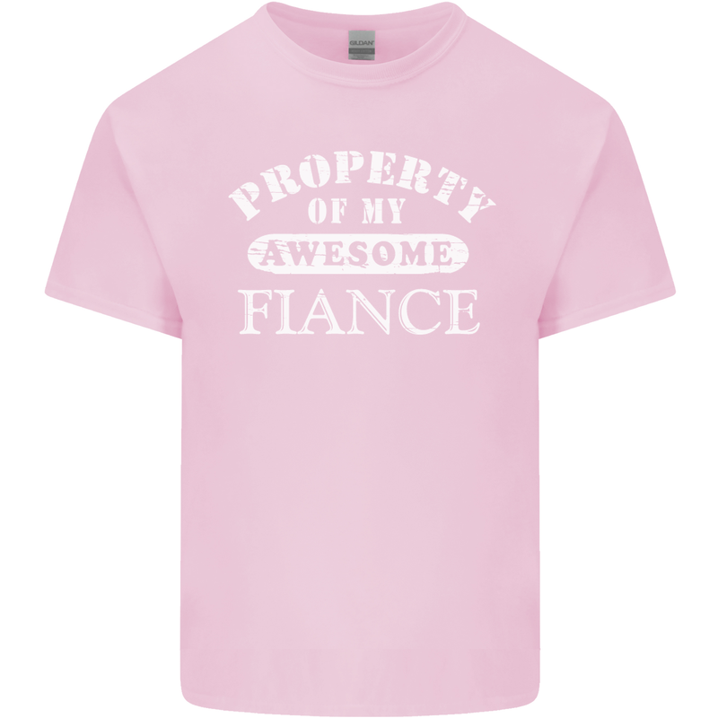 Property of My Awesome Fiance Mens Cotton T-Shirt Tee Top Light Pink