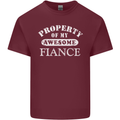 Property of My Awesome Fiance Mens Cotton T-Shirt Tee Top Maroon
