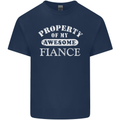 Property of My Awesome Fiance Mens Cotton T-Shirt Tee Top Navy Blue