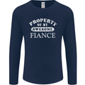 Property of My Awesome Fiance Mens Long Sleeve T-Shirt Navy Blue