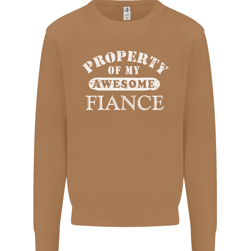 Property of My Awesome Fiance Mens Sweatshirt Jumper Caramel Latte