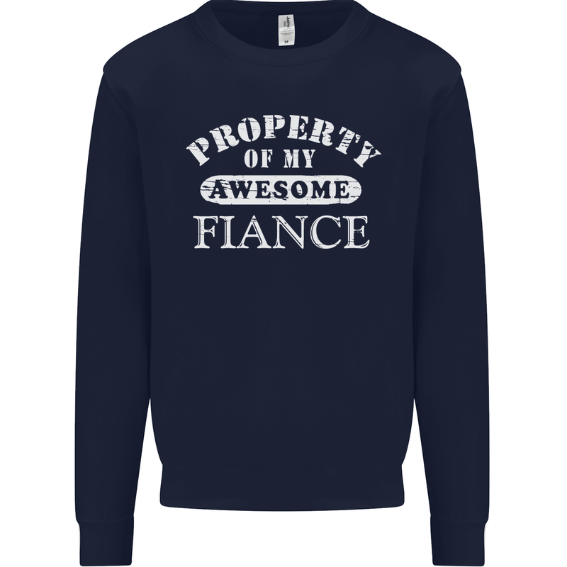 Property of My Awesome Fiance Mens Sweatshirt Jumper Navy Blue