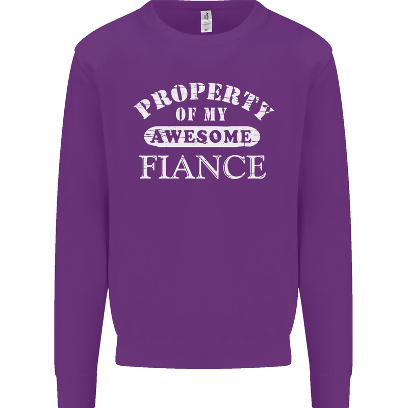 Property of My Awesome Fiance Mens Sweatshirt Jumper Purple