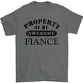 Property of My Awesome Fiance Mens T-Shirt Cotton Gildan Charcoal