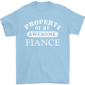 Property of My Awesome Fiance Mens T-Shirt Cotton Gildan Light Blue