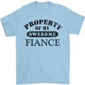 Property of My Awesome Fiance Mens T-Shirt Cotton Gildan Light Blue