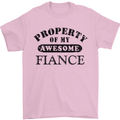 Property of My Awesome Fiance Mens T-Shirt Cotton Gildan Light Pink