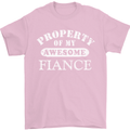 Property of My Awesome Fiance Mens T-Shirt Cotton Gildan Light Pink
