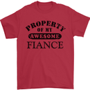 Property of My Awesome Fiance Mens T-Shirt Cotton Gildan Red