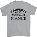 Property of My Awesome Fiance Mens T-Shirt Cotton Gildan Sports Grey