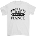 Property of My Awesome Fiance Mens T-Shirt Cotton Gildan White