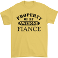 Property of My Awesome Fiance Mens T-Shirt Cotton Gildan Yellow