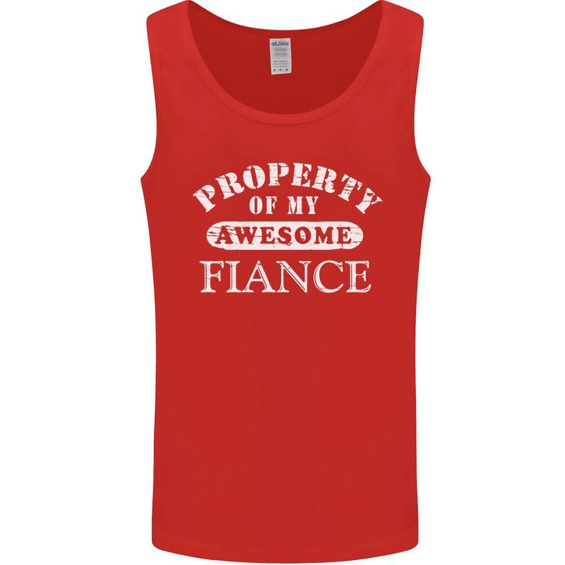 Property of My Awesome Fiance Mens Vest Tank Top Red