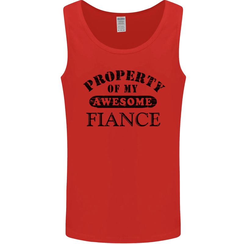 Property of My Awesome Fiance Mens Vest Tank Top Red