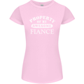 Property of My Awesome Fiance Womens Petite Cut T-Shirt Light Pink