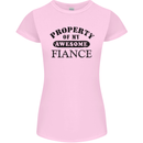 Property of My Awesome Fiance Womens Petite Cut T-Shirt Light Pink