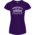 Property of My Awesome Fiance Womens Petite Cut T-Shirt Purple
