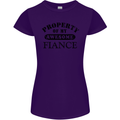 Property of My Awesome Fiance Womens Petite Cut T-Shirt Purple