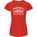 Property of My Awesome Fiance Womens Petite Cut T-Shirt Red