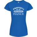 Property of My Awesome Fiance Womens Petite Cut T-Shirt Royal Blue