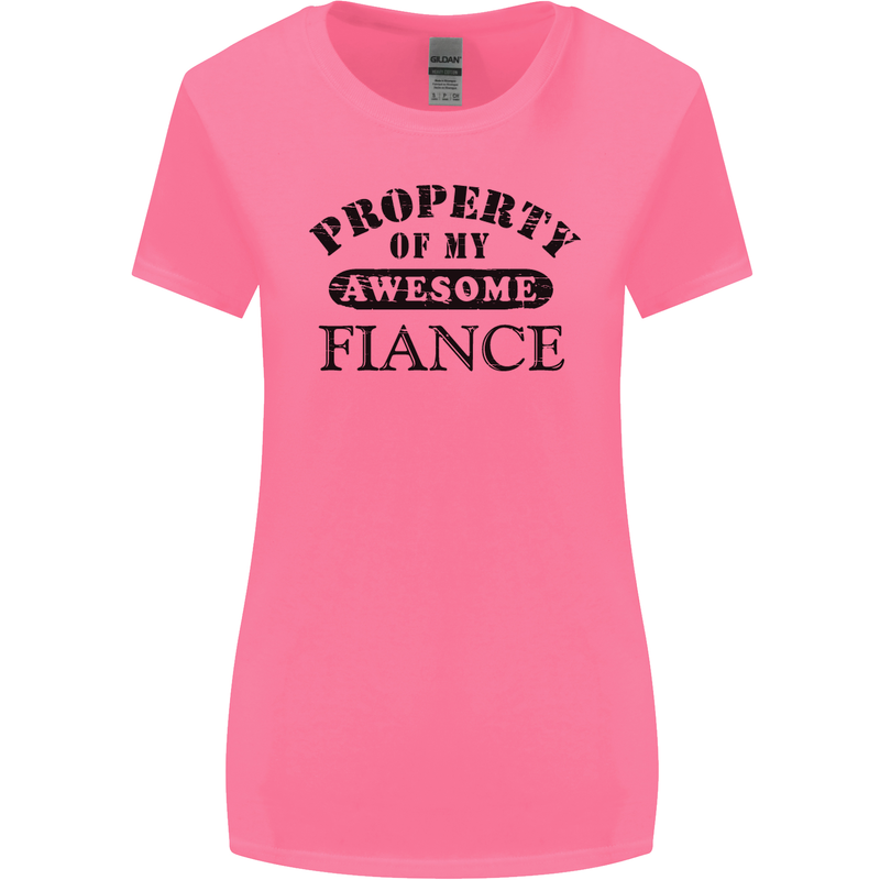 Property of My Awesome Fiance Womens Wider Cut T-Shirt Azalea
