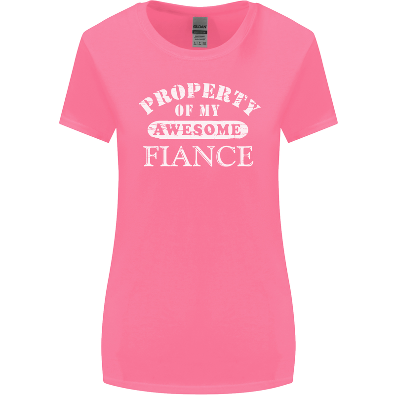 Property of My Awesome Fiance Womens Wider Cut T-Shirt Azalea