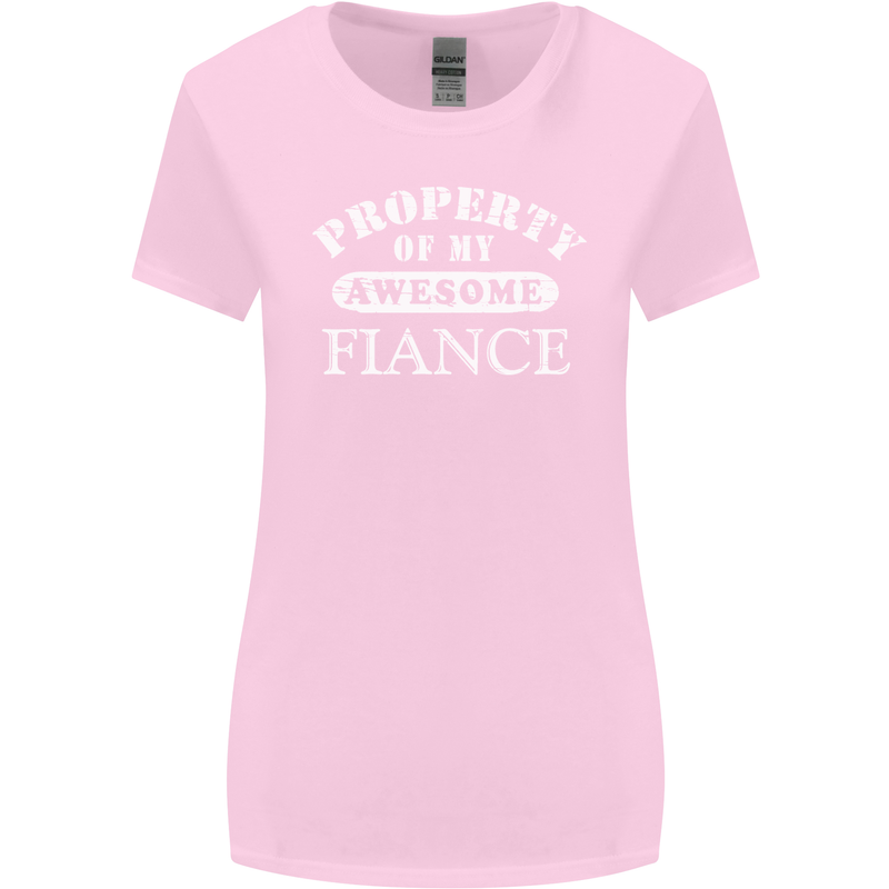 Property of My Awesome Fiance Womens Wider Cut T-Shirt Light Pink