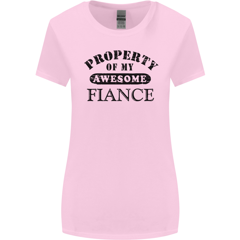 Property of My Awesome Fiance Womens Wider Cut T-Shirt Light Pink