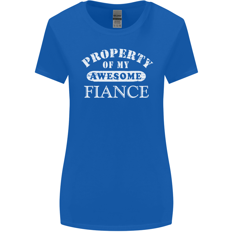 Property of My Awesome Fiance Womens Wider Cut T-Shirt Royal Blue