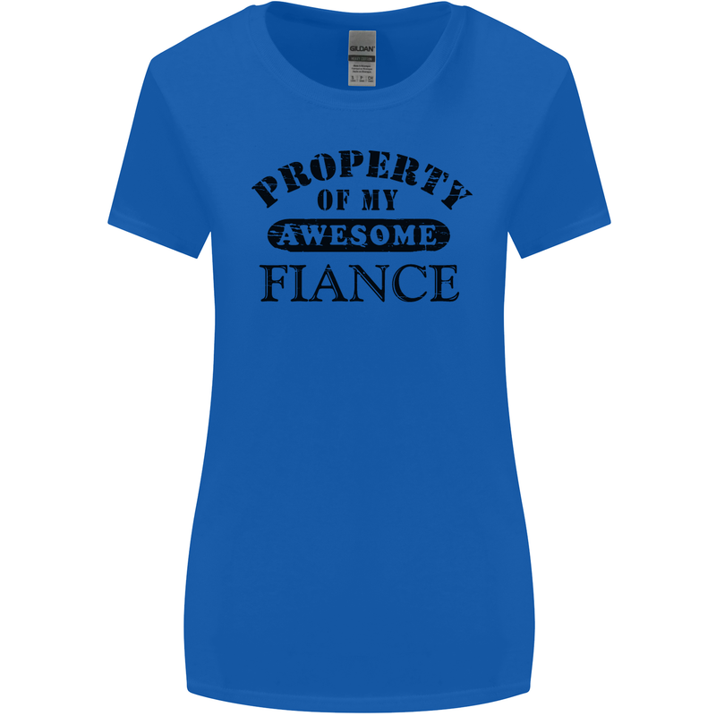 Property of My Awesome Fiance Womens Wider Cut T-Shirt Royal Blue