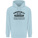 Property of My Awesome Girlfriend Funny Childrens Kids Hoodie Light Blue