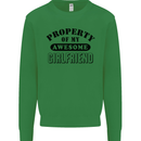 Property of My Awesome Girlfriend Funny Kids Sweatshirt Jumper Irish Green