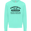 Property of My Awesome Girlfriend Funny Kids Sweatshirt Jumper Peppermint