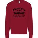 Property of My Awesome Girlfriend Funny Kids Sweatshirt Jumper Red