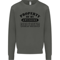 Property of My Awesome Girlfriend Funny Kids Sweatshirt Jumper Storm Grey