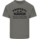 Property of My Awesome Girlfriend Funny Kids T-Shirt Childrens Charcoal