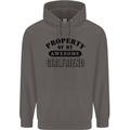Property of My Awesome Girlfriend Funny Mens 80% Cotton Hoodie Charcoal