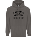 Property of My Awesome Girlfriend Funny Mens 80% Cotton Hoodie Charcoal